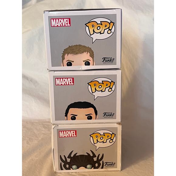 Funko Pop! Marvel Thor Ragnarok Lot of 3 Vinyl Bobble-Head - THOR HELA LOKI - Picture 14 of 15